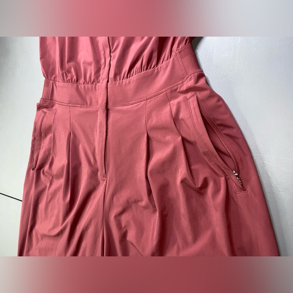ATHLETA Brooklyn Heights Wide Leg Jumpsuit Berry Rose Pink - Picture 7 of 14